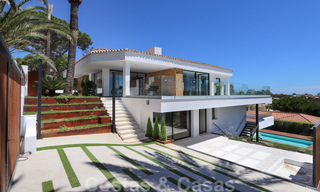 Move in ready, renovated contemporary beachside villa with panoramic sea views for sale in East Marbella 32783 
