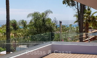 Move in ready, renovated contemporary beachside villa with panoramic sea views for sale in East Marbella 32788 