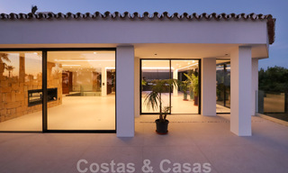 Move in ready, renovated contemporary beachside villa with panoramic sea views for sale in East Marbella 32795 