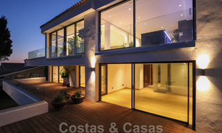 Move in ready, renovated contemporary beachside villa with panoramic sea views for sale in East Marbella 32802 