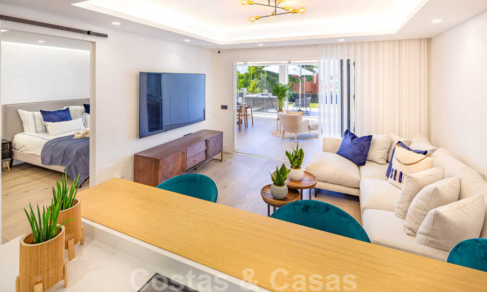 Stunning contemporary refurbished south facing luxury garden flat for sale in Nueva Andalucia, Marbella 32856