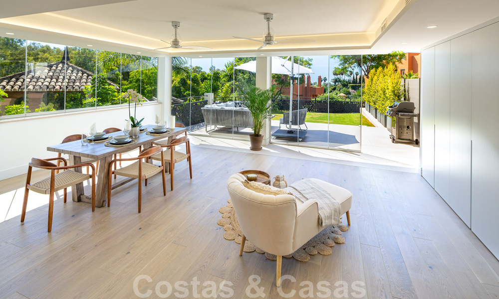 Stunning contemporary refurbished south facing luxury garden flat for sale in Nueva Andalucia, Marbella 32858