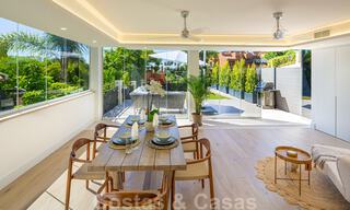 Stunning contemporary refurbished south facing luxury garden flat for sale in Nueva Andalucia, Marbella 32859 
