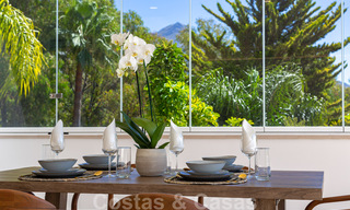 Stunning contemporary refurbished south facing luxury garden flat for sale in Nueva Andalucia, Marbella 32874 