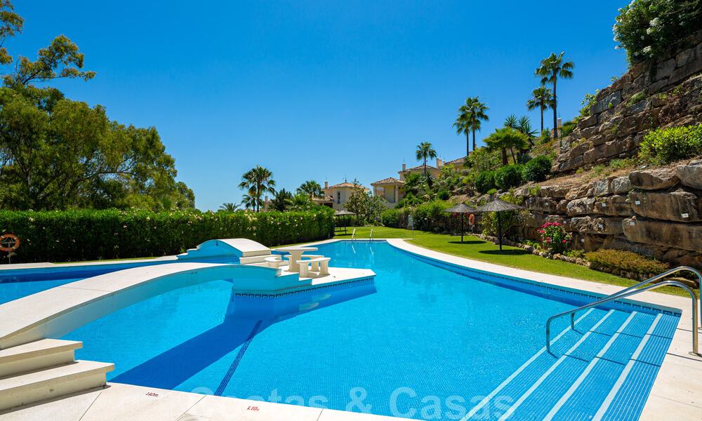 Stunning contemporary refurbished south facing luxury garden flat for sale in Nueva Andalucia, Marbella 32890