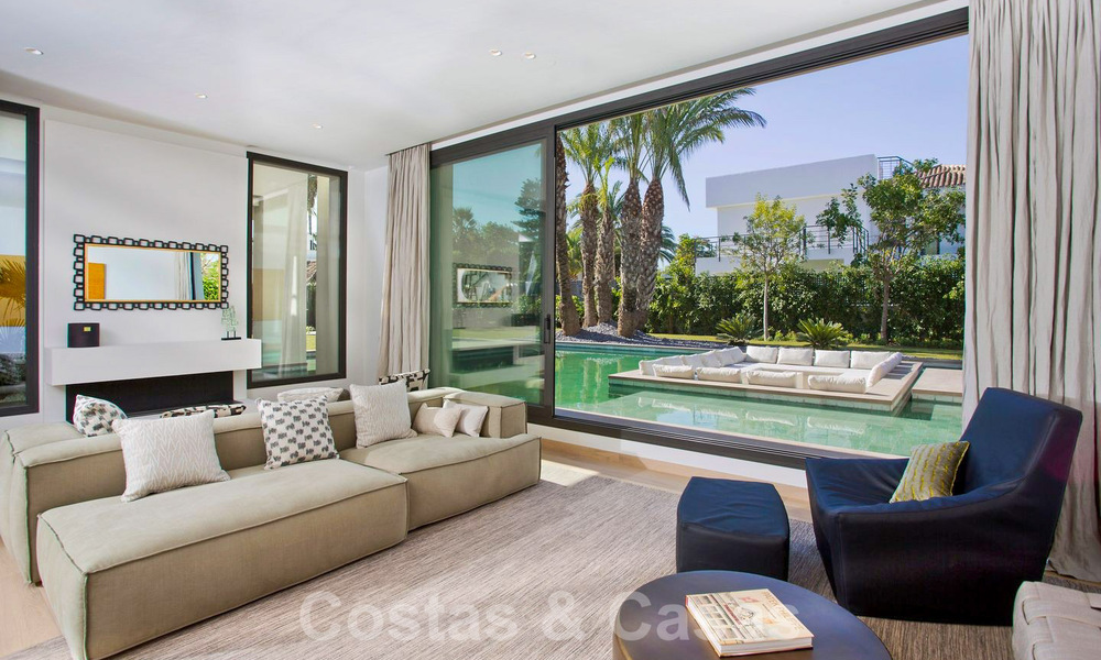 Ready to move in, beachside, contemporary Andalusian designer-style villa for sale, Marbella - Estepona East 33448