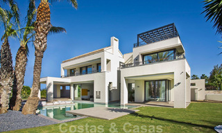 Ready to move in, beachside, contemporary Andalusian designer-style villa for sale, Marbella - Estepona East 33454 