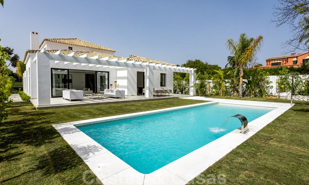 New contemporary Mediterranean style beachside villa for sale, Guadalmina Baja, Marbella 33676