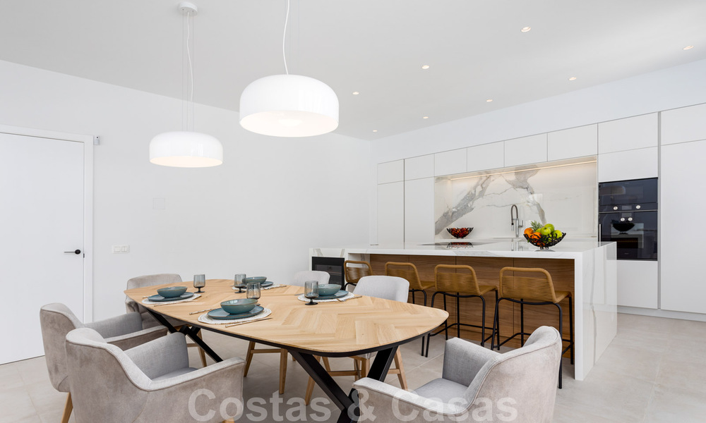 New contemporary Mediterranean style beachside villa for sale, Guadalmina Baja, Marbella 33698