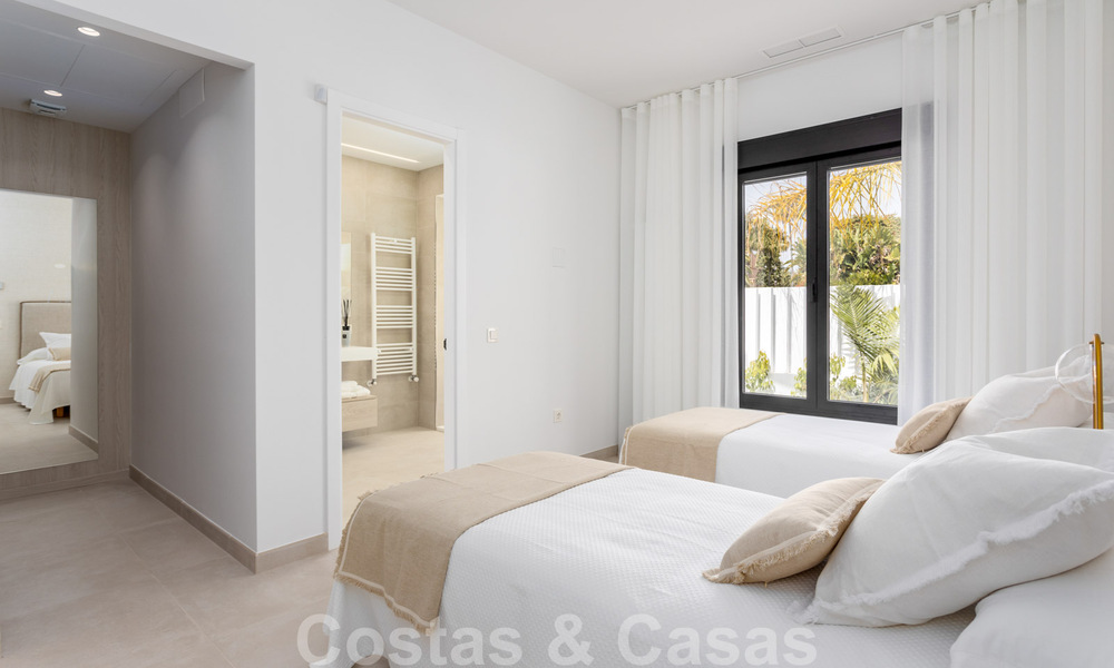 New contemporary Mediterranean style beachside villa for sale, Guadalmina Baja, Marbella 33699