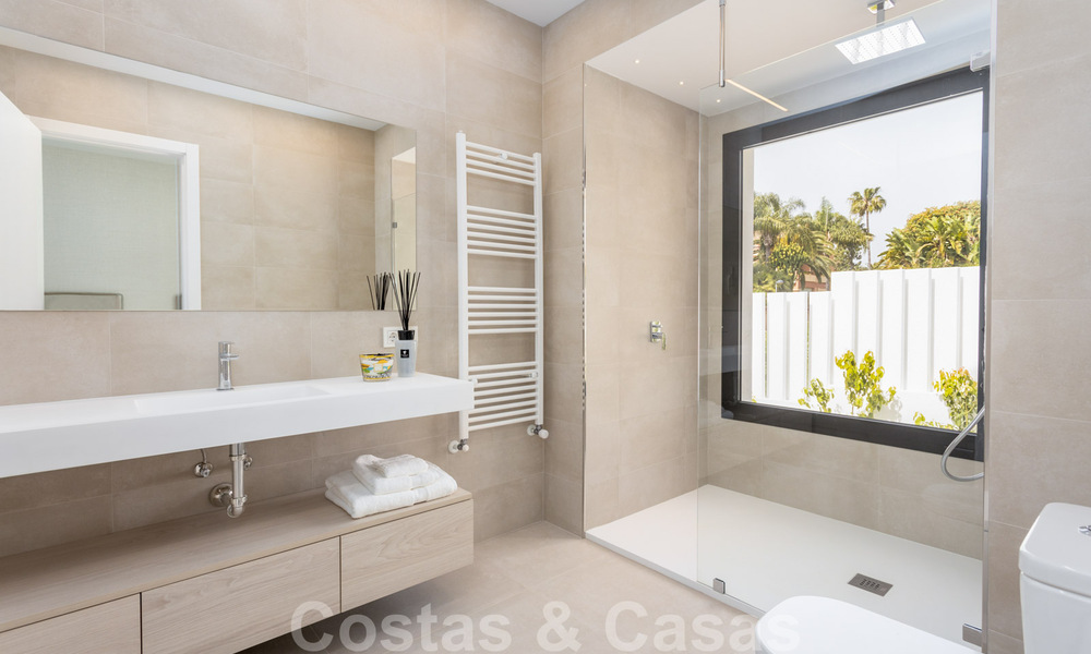 New contemporary Mediterranean style beachside villa for sale, Guadalmina Baja, Marbella 33702