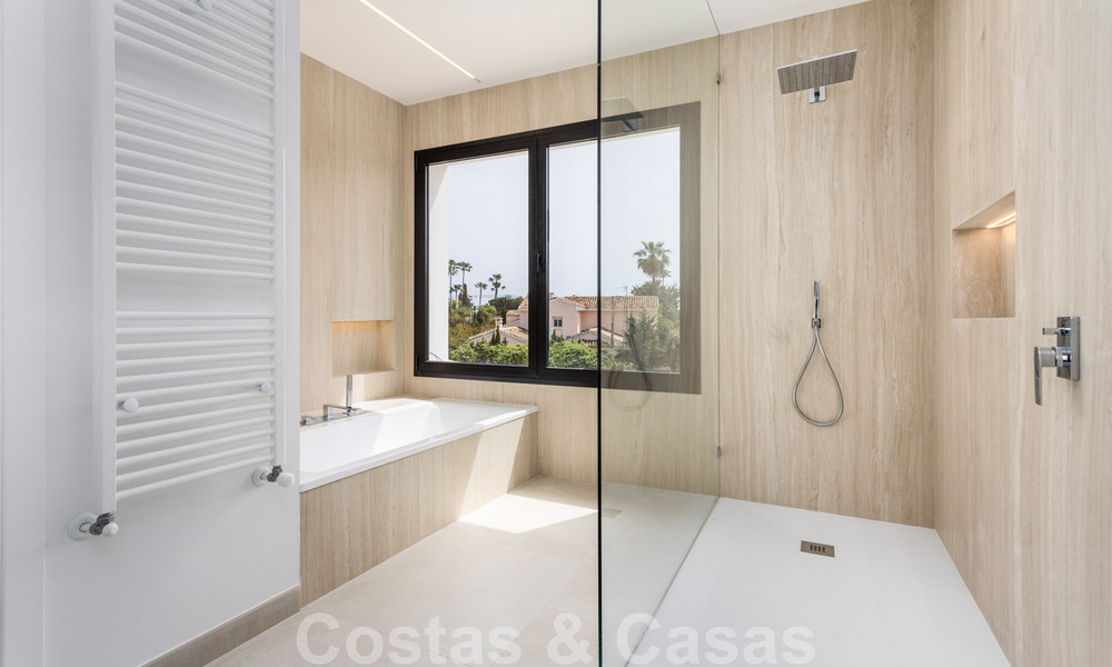 New contemporary Mediterranean style beachside villa for sale, Guadalmina Baja, Marbella 33718