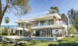Newly built villas for sale in a modern style with sea views on the New Golden Mile between Marbella and Estepona 33895 