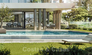 Newly built villas for sale in a modern style with sea views on the New Golden Mile between Marbella and Estepona 33898 