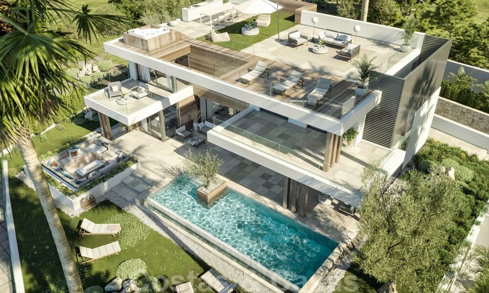 Newly built villas for sale in a modern style with sea views on the New Golden Mile between Marbella and Estepona 33903