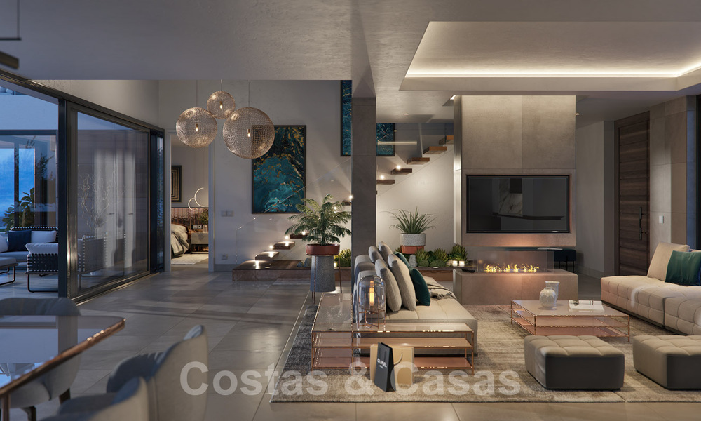 Newly built villas for sale in a modern style with sea views on the New Golden Mile between Marbella and Estepona 33905