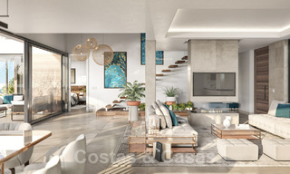 Newly built villas for sale in a modern style with sea views on the New Golden Mile between Marbella and Estepona 33907 