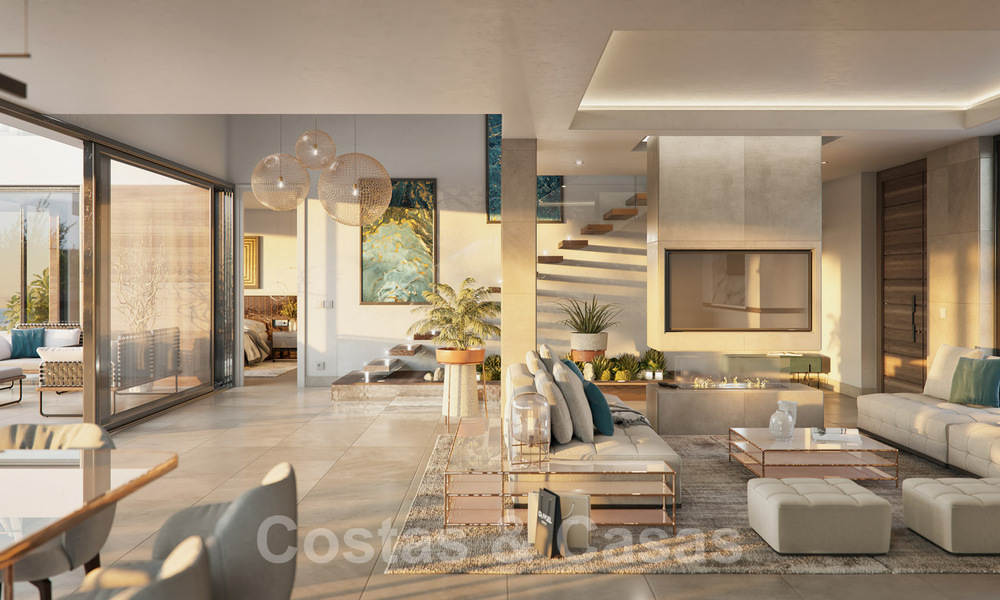 Newly built villas for sale in a modern style with sea views on the New Golden Mile between Marbella and Estepona 33908