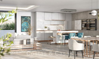 Newly built villas for sale in a modern style with sea views on the New Golden Mile between Marbella and Estepona 33912 