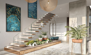 Newly built villas for sale in a modern style with sea views on the New Golden Mile between Marbella and Estepona 33914 