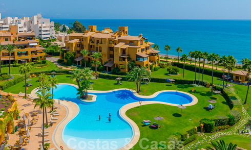 Spectacular penthouse with private pool and panoramic sea views in a frontline beach luxury development for sale, New Golden Mile, Marbella - Estepona 34030