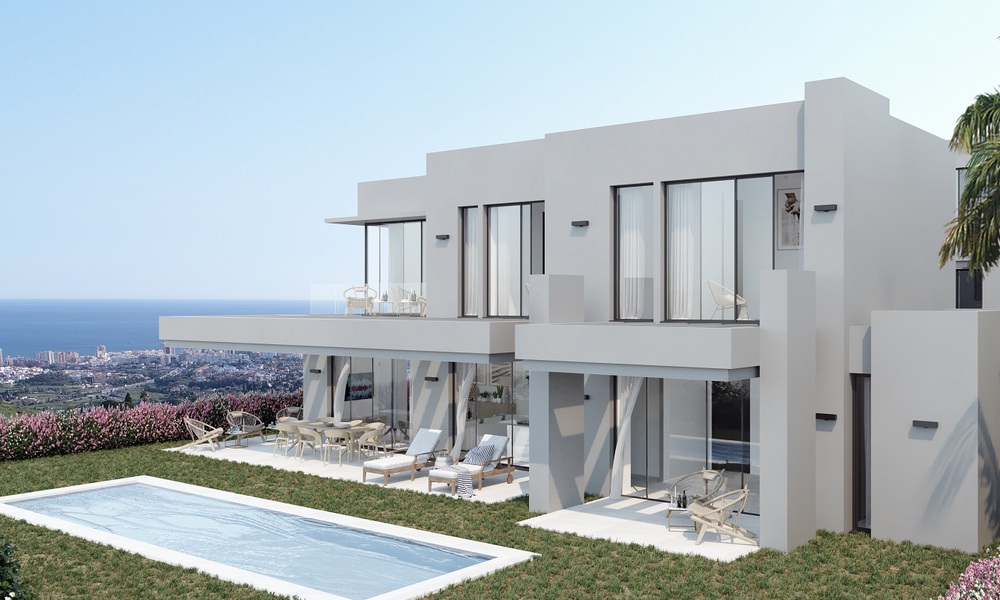 New modern villas for sale with panoramic sea and mountain views in Mijas, Costa del Sol 34116