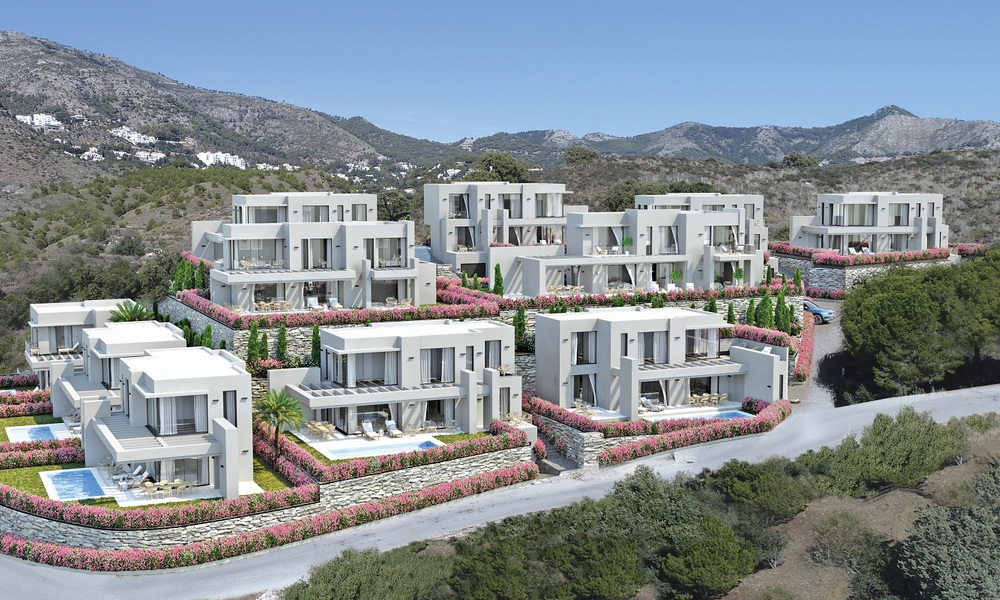 New modern villas for sale with panoramic sea and mountain views in Mijas, Costa del Sol 34120