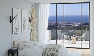 New modern villas for sale with panoramic sea and mountain views in Mijas, Costa del Sol 34121 