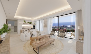 New modern villas for sale with panoramic sea and mountain views in Mijas, Costa del Sol 34122 