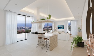 New modern villas for sale with panoramic sea and mountain views in Mijas, Costa del Sol 34123 