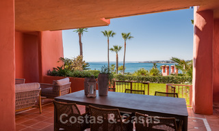 Frontline beach luxury garden flat for sale in an exclusive complex between Marbella and Estepona 34203 