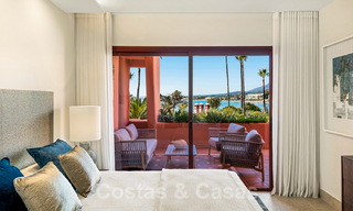 Frontline beach luxury garden flat for sale in an exclusive complex between Marbella and Estepona 34210 