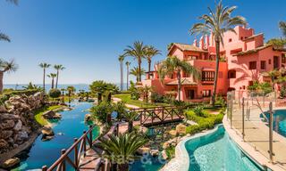 Frontline beach luxury garden flat for sale in an exclusive complex between Marbella and Estepona 34213 