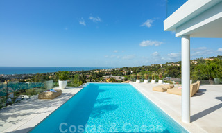 Modern Mediterranean design villa for sale with panoramic sea views in Cascada de Camojan, Golden Mile, Marbella 34293 