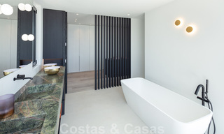 Modern Mediterranean design villa for sale with panoramic sea views in Cascada de Camojan, Golden Mile, Marbella 34307 