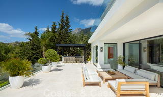 Modern Mediterranean design villa for sale with panoramic sea views in Cascada de Camojan, Golden Mile, Marbella 34308 