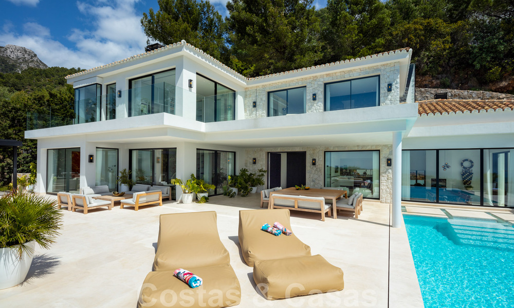Modern Mediterranean design villa for sale with panoramic sea views in Cascada de Camojan, Golden Mile, Marbella 34309