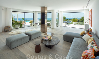Modern Mediterranean design villa for sale with panoramic sea views in Cascada de Camojan, Golden Mile, Marbella 34312 