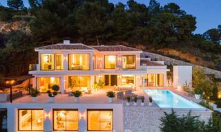 Modern Mediterranean design villa for sale with panoramic sea views in Cascada de Camojan, Golden Mile, Marbella 34318 
