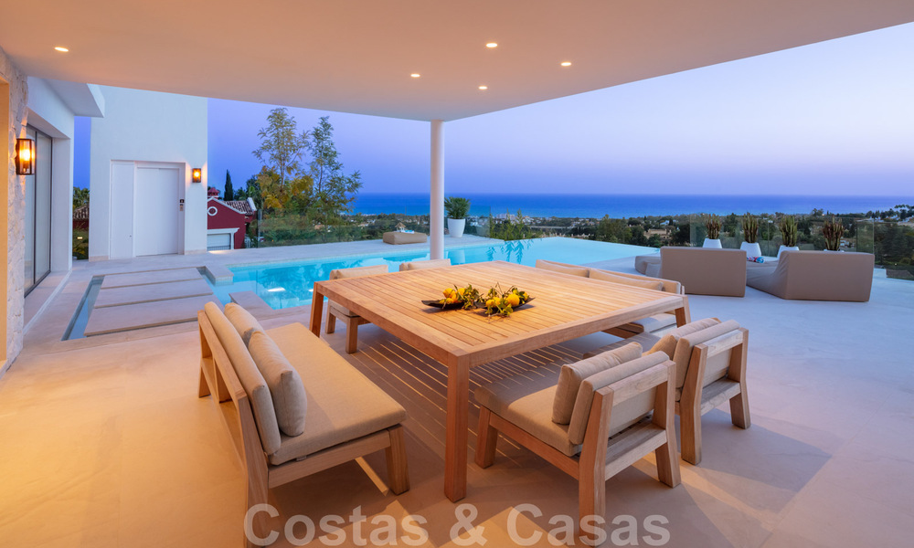 Modern Mediterranean design villa for sale with panoramic sea views in Cascada de Camojan, Golden Mile, Marbella 34321