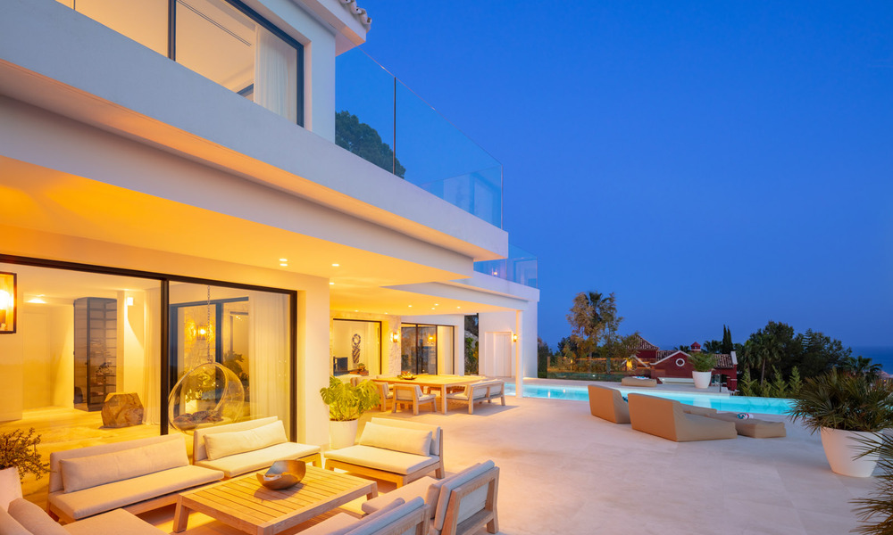 Modern Mediterranean design villa for sale with panoramic sea views in Cascada de Camojan, Golden Mile, Marbella 34323