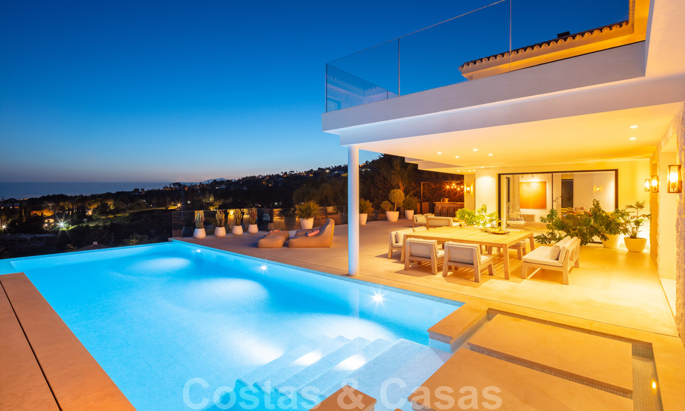 Modern Mediterranean design villa for sale with panoramic sea views in Cascada de Camojan, Golden Mile, Marbella 34326