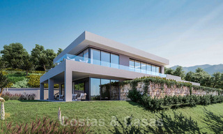 Modern new build villas for sale with panoramic sea views, in a gated resort with clubhouse and amenities in Marbella - Benahavis 34329 