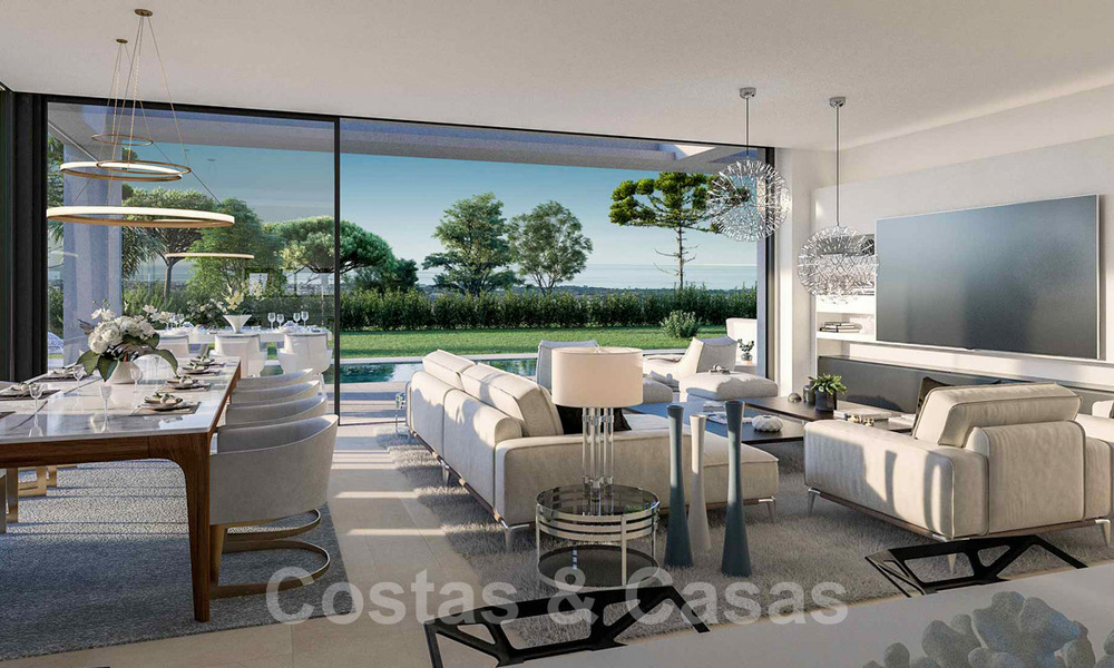 Modern new build villas for sale with panoramic sea views, in a gated resort with clubhouse and amenities in Marbella - Benahavis 34342