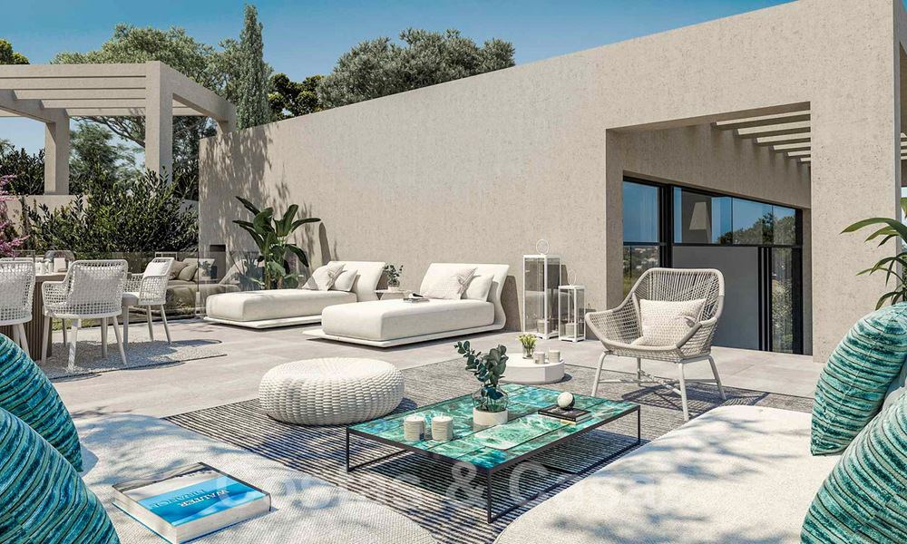 Modern new build villas for sale with panoramic sea views, in a gated resort with clubhouse and amenities in Marbella - Benahavis 34351