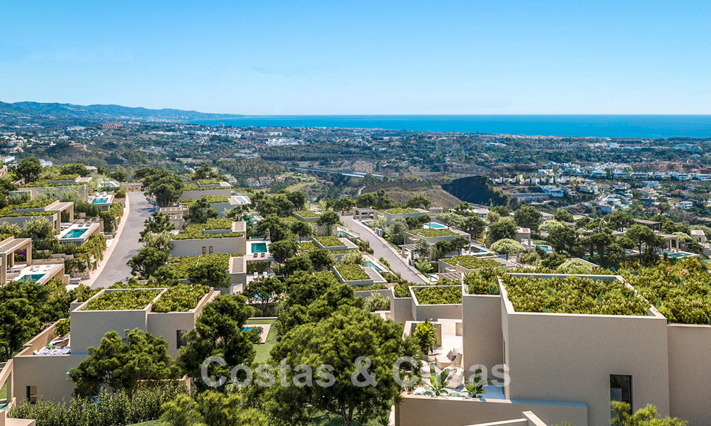 Modern new build villas for sale with panoramic sea views, in a gated resort with clubhouse and amenities in Marbella - Benahavis 63709