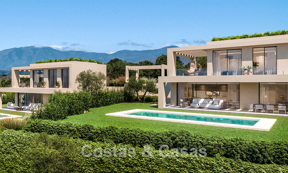 Modern new build villas for sale with panoramic sea views, in a gated resort with clubhouse and amenities in Marbella - Benahavis 63711