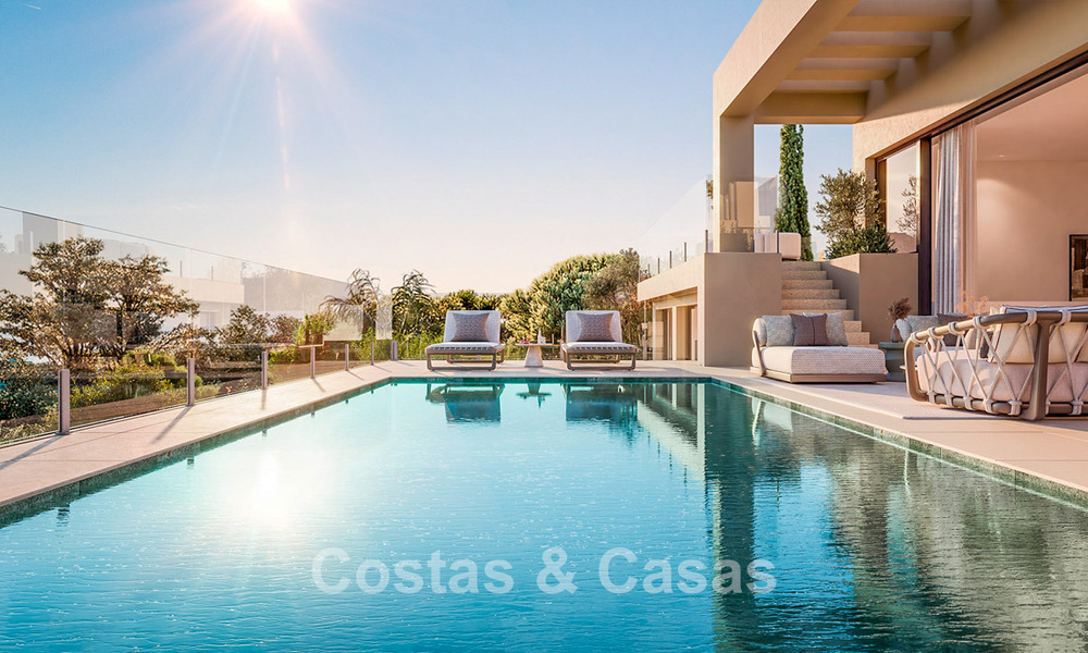 Modern new build villas for sale with panoramic sea views, in a gated resort with clubhouse and amenities in Marbella - Benahavis 63715