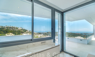 Exclusive and high-tech modern style villa with panoramic sea views for sale, in a prestigious urbanization in Benahavis - Marbella. Completed. 34402 