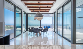Exclusive and high-tech modern style villa with panoramic sea views for sale, in a prestigious urbanization in Benahavis - Marbella. Completed. 34404 